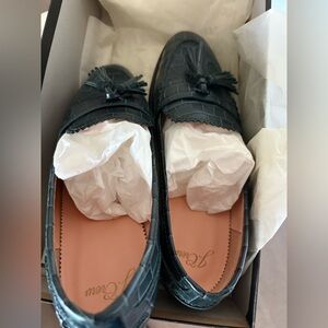 J. Crew Crocodile Tassel Tab Academy Loafers. Dark Moss. Size 9. Like New.